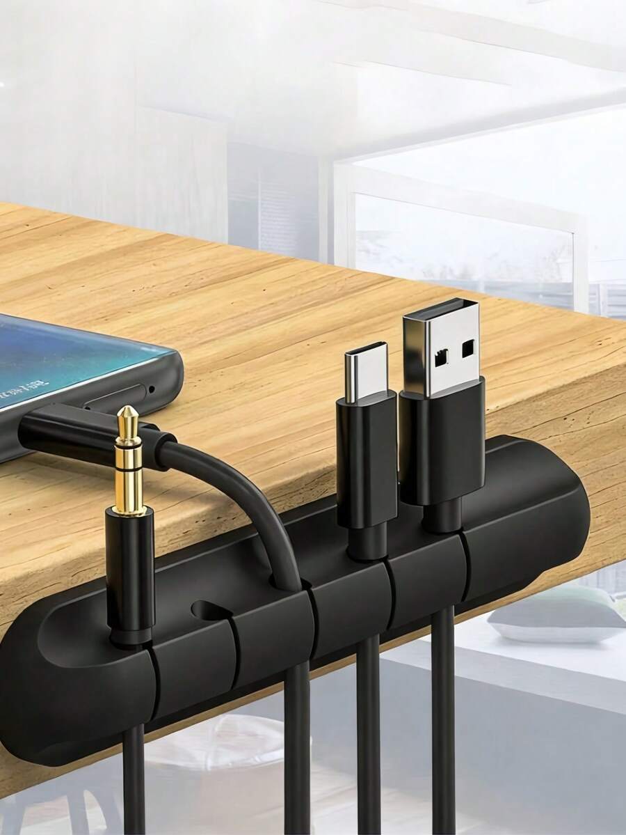 1 kẹp sắp xếp cáp, hệ thống quản lý cáp nhiều khe cho bàn làm việc văn phòng, thích hợp cho đồ dùng văn phòng, sắp xếp cáp dữ liệu, giá đỡ cáp chuột.