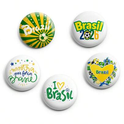 Kit 5 Bottons Copa Do Mundo