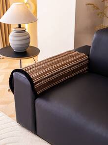 1 chiếc vỏ gối sofa vải jacquard chenille kẻ sọc bất đối xứng, kiểu dáng cổ điển, dùng được cả 4 mùa, chống trượt, chống bụi, chống nhăn, bền, chống trầy xước do mèo, bảo vệ sofa của bạn, phù hợp với sofa 1-4 chỗ và sofa hình chữ L. - Cà phê nâu - Xem 6