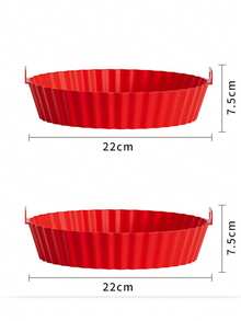 3-5 Quart Silicone Inner Pot, Baking Basket & Baking Tray, Reusable Air Fryer Accessories (1 Set) - Multicolor - View 14