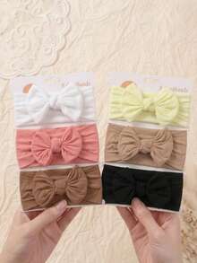 6pcs/Set Cute Butterfly Decor Soft & Skin-Friendly Baby Headbands, Versatile For Girls In Summer, Everyday & All Seasons, No Paper Card - 彩色 - 查看 9