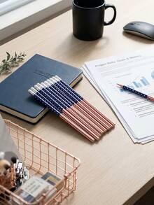Bộ 12 bút chì họa tiết sọc đỏ trắng xanh hình ngôi sao yêu nước, có tẩy, quà tặng ngày Quốc khánh, đồ dùng học tập, bút chì HB thích hợp cho học sinh viết, văn phòng phẩm trường học và văn phòng. - Bút chì Ngày Độc lập - Xem 7