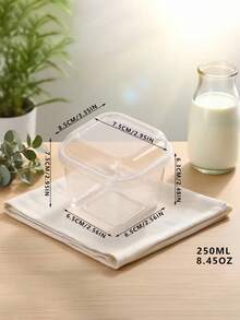 1-100pcs Square Transparent Mousse Cups Candy Boxes, Dessert Fruit Pudding Jelly Ice Cream Baking Containers, Suitable For Birthday Wedding Holiday Party, Party Supplies, Event Catering, Square Containers, Modern Tableware, Lightweight Cups, Cake Containers - Multicolor - View 7