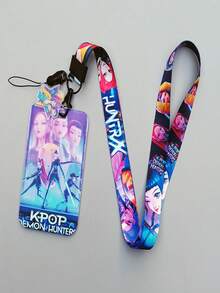 Hasbro 1 chiếc ví đựng thẻ ID hình thợ săn phù thủy K-Pop hoạt hình kèm dây đeo, đồ dùng học tập/văn phòng dễ thương, quà tặng Ngày Valentine, Ngày của Mẹ, Ngày của Cha. - Hình chữ nhật - Xem 10
