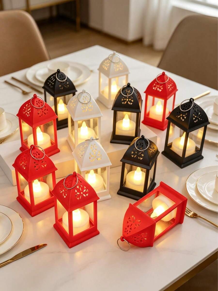 3 pièces Mini Lampes Moulin à Vent Creux, Cadeau d'Anniversaire Décoration Romantique Chemin, Lampe d'Ambiance de Chevet, Convient à Plusieurs Scénarios - Multicolore - Voir 1