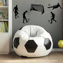 Vintage Sketch Soccer Goal Player Wall Stickers Decals Football For Bedroom Living Room Home Wall Decor - Football - View 1