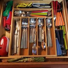 2026 Popular Spring Summer Extensible Drawer Storage Box With Adjustable Tray, Multi-Functional Organizer Cutlery, Knives & Utensils, Kitchen Drawer Organizer Also Suitable Bedroom & Living Room Storage - 1 - Xem 7