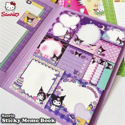  Sổ tay Kitty: Bao gồm 2 mẫu giấy viết thư giãn + 11 mẫu sổ tay ghi nhớ, mỗi mẫu 30 tờ, tổng cộng 330 tờ - khổ A5 - 6 bìa hình nhân vật Sanrio để lựa chọn - Thích hợp để ghi chú, nhắc nhở và làm quà tặng, bao gồm các trang bên trong hình trái tim, kẻ ô vuông, kẻ dòng, hình dạng bất thường, mặt sau có keo tự dính giúp dễ dàng dán lên sổ tay, bàn làm việc, tủ lạnh, v.v.