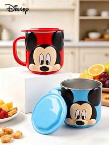 Disney 1个260毫升迪士尼3D卡通不锈钢冷热两用杯，家用/办公饮具，可拆卸不锈钢内胆，可重复使用防烫咖啡/牛奶/水杯，可用洗碗机清洗，是派对、生日、返校、婚礼、节日的理想礼物 - 彩色 - 查看 1