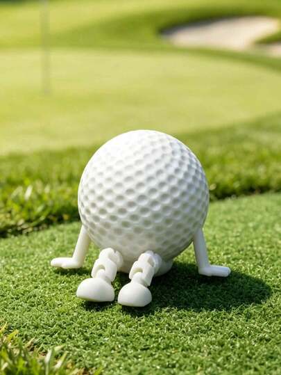 Tượng trang trí hình quả bóng golf bằng nhựa cổ điển, chân có thể di chuyển, hiệu ứng 3D lập thể, không cần pin hoặc nguồn điện, thích hợp để trang trí nhà cửa và văn phòng, trang trí phòng chơi golf.