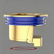 Deodorizzatore per scarico doccia, filtro per scarico in rame, dispositivo anti-odore e anti-insetti, nucleo autosigilante elastico, accessorio da bagno, tappo per scarico con deodorizzazione profonda, L4BQ - Oro - Visualizzare 8