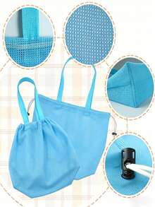 Bolsa de playa para exteriores, utilizada para almacenar juguetes de playa, bolsa de malla de gran capacidad, adecuada para jugar en la arena - Multicolor - Ver 4