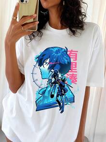 Persona 3 Reload Video Game Graphic T-Shirt - White - View 1
