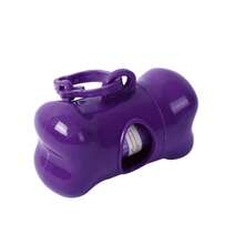 1pc Colorful Bone Shaped Portable Pet Dog Poop Bag Dispenser, Comes With 15 Disposable Bags, Suitable For Outdoor Walking & Training, Random Color Bags - Multicolor - View 7
