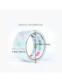 4.8cm*40m Cinta de sellado BOPP transparente para embalaje de envíos, cinta OPP para rasgar a mano - C-Transparent - Ver 3