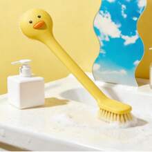 2Pcs Cute Duck Bath Brush Set | Long Handle Soft Bristle Back Scrubber For Shower - 2pcs Yellow - View 9