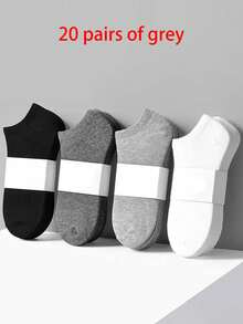 1/5/10/15/20/25/30 Pairs Men's Sports Socks, Essential Ankle Sports Socks, Soft & Lightweight, Versatile Low-Cut Ankle Socks, Women's Long Socks & Stockings, Suitable For Fitness, Autumn Wear - Multicolor - View 22