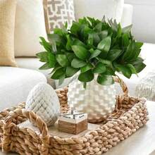 1/2/3/4pcs Artificial Eucalyptus Leaves, Simulated Eucalyptus Branches, Suitable For DIY Floral Wall, Scene Arrangement, Living Room/Bedroom Vase Placement, Wedding Party Decoration, Desktop Decor. Autumn/Winter Fallen Leaves Can Be Used For Indoor Decoration, Home Decor, Kitchen Decor, Wedding Decor, Dining Table Decor, Center Piece, Office Decor, Garden Decor, Outdoor Decor, Father's Day/Mother's Day Gift - Green - View 9