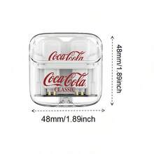 Coca-Cola 可口可乐 T01 轻盈版无线耳机，无线 V5.4 版本，弧形动圈单元，轻巧便携，仅重 39 克，触控操作，搭配充电盒总续航时间长达 14 小时 - 查看 7