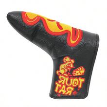 L-Shaped & Straight Golf Putter Head Covers, Universal Protective Club Covers - 彩色T直條 - 查看 12