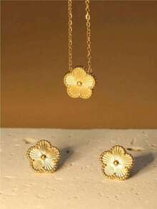 1. 五瓣花贝母不锈钢手链 轻奢小众韩式简约个性女式手链 - 五花手鍊 - 查看 2