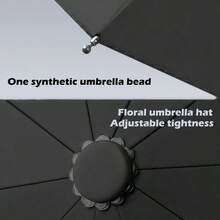 Exclusive Luxury Automatic Folding Sun & Rain Umbrella For Sports Enthusiasts, Unique Rotating Hanging Ring Design, Thickened 10-Rib Reinforced Iron Frame Support - Multicolor - View 6