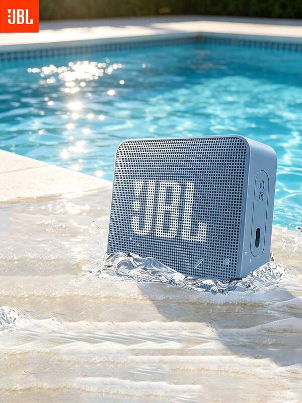 JBL GO ESSENTIAL 2 Music Youth Edition | Deep Sea Blue Limited Edition | Outdoor Waterproof Portable Bluetooth Speaker | Mini Subwoofer Street Powerhouse | Perfect For Computer Desktop, Home, And Outdoor Use | Birthday Gift | Blue/Black/Red