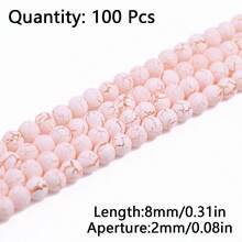 100 hạt acrylic tròn nứt, vật liệu làm đồ trang sức thủ công DIY - Hạt cườm bị nứt - Xem 11