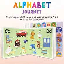 beartale 3D立体互动感官布书，柔软毛绒面料丛林农场动物认知书，蒙特梭利早教玩具，高对比度视觉刺激书，适合婴幼儿作为生日礼物 - 彩色 - 查看 11