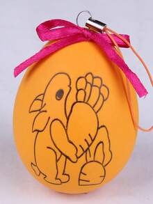 DIY Easter Egg Crafts, Realistic Hand-Painted On Plastic Eggshells, Spherical Graffiti Painting, Comes With Paintbrushes And Paints. - A - View 15