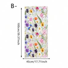 1/3pcs Stained Effect Decorative Floral Static Cling Window Film. Colorful Hydrangea, Daffodil And Datura Flower Designs. No Glue, Removable & Waterproof. For Living Room, Bedroom, Bathroom, Easy Install, Sunlight Rainbow, UV Protection. - Multicolor - View 18