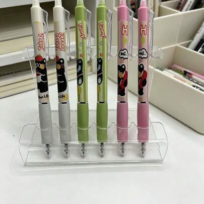 6pcs/Box 0.5mm Erasable Blue Ballpoint Pens, Back To School Season
