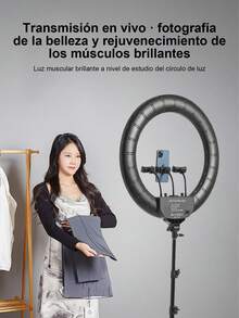 LED Ring Light For Live Streaming And Videos, Professional Ring Light Lighting With Remote Control, For Makeup, Photography And Digital Content. Compact And Portable LED Ring Light For Creators And Beauty Lovers - A - View 3