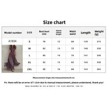 New Spring Summer V-Neck Ruffle  Dress, Waist Slim Flared Elegant Dress - 紫色 - 查看 7