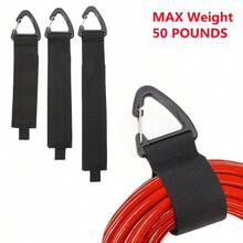 2 Packs,Multifunctional Outdoor Indoor Hanging Hook Strap, Strong Load Bearing Cord Wrap Organizer For Home Garden Garage,Heavy Duty Utility Hanging Straps With Carabiner, Reusable Adjustable Fasten Belt For Garden Hose, Cable, Rope, Equipment Storage, Garage & Home Organization, L240mm/9.45in - 2 Pcs - View 3