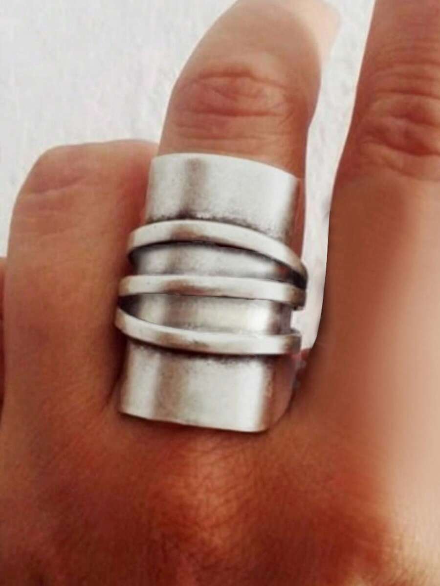 1pc Minimalist Ring, Suitable For Women, Ideal For Mother's Day Gift, Anniversary, Party Jewelry - 1# - View 1