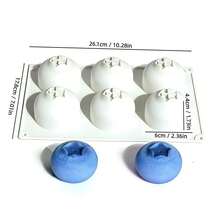 Blueberry & Raspberry Fruit Shaped Cake Mold, Baking Dessert Mousse Chocolate Ice Cream Silicone Mold, Non-Stick Silicone - Multicolor - View 3