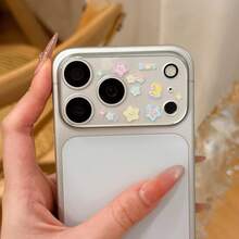 Pegatinas de luna y arcoíris + Película protectora para lente a prueba de arañazos y golpes, compatible con iPhone 17 Pro Max/17 Pro, material de alta calidad, calidad de primer nivel, película protectora de lente de teléfono con estilo, accesorios para teléfono - Pegatina de arcoíris lunar + protector de lente - Ver 5