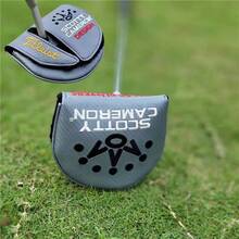 Straw Weave Pattern Golf Series, Semi-Circular Bag, Square Bag, Insert Putter Cover, Semi-Circular Head Cover, Magnetic Hat Cover - 卡梅隆黑色半圓 - 查看 4