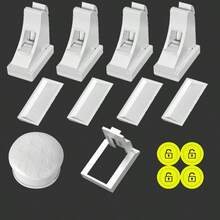 4pcs/3pcs Magnetic Invisible Child Safety Cabinet Lock, Baby Safety Lock - The Most Secure, Fastest, And Most Convenient Multi-Function Adhesive Safety Lock Buckle, No Screws Or Tools Required - Multicolor - View 10