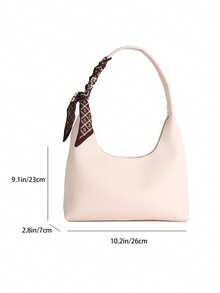 Bufanda de mujer como regalo, bolso de hombro minimalista - Blanco - Ver 8