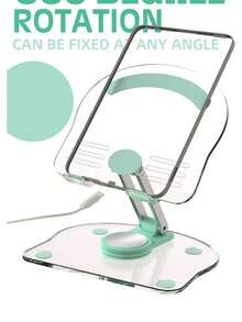 1 pieza Soporte plegable plano de acrílico transparente verde unisex, adecuado para tableta PC, teléfono inteligente, oficina, transmisión y aprendizaje - A - Ver 4