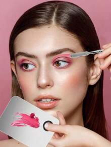 8 pièces/4 pièces/1 pièce Palette de maquillage et set de pinceaux de maquillage en acier inoxydable, conçu pour les femmes, comprend une palette de mélange, une spatule de mélange, un grattoir de fond de teint, un pinceau de fond de teint, un pinceau à paupières, un pinceau à cils avec un outil grattoir. Pour le mélange des couleurs de maquillage, le mélange de pigments professionnels. 1/2 pièce set, maquillage, abordable, décoration de la chambre, coiffeuse, voyage, chambre à coucher, accessoires de maquillage - Multicolore - Voir 3