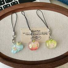 6pcs Delicate Sparkling Wing Star Resin Pendant Phone Lanyard, Cute Phone Charm, Soft Girl Phone Accessory, Suitable For Phone, Camera, Backpack, Gift For Girlfriend, Couple - Multicolor - View 7
