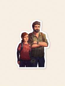 Hình dán nghệ thuật "The Last Of Us" Joel & Ellie, hình ảnh cặp đôi hậu tận thế, decal vinyl dán cho laptop, Kindle & bình nước, quà tặng dành cho game thủ. - Nhiều màu - Xem 1