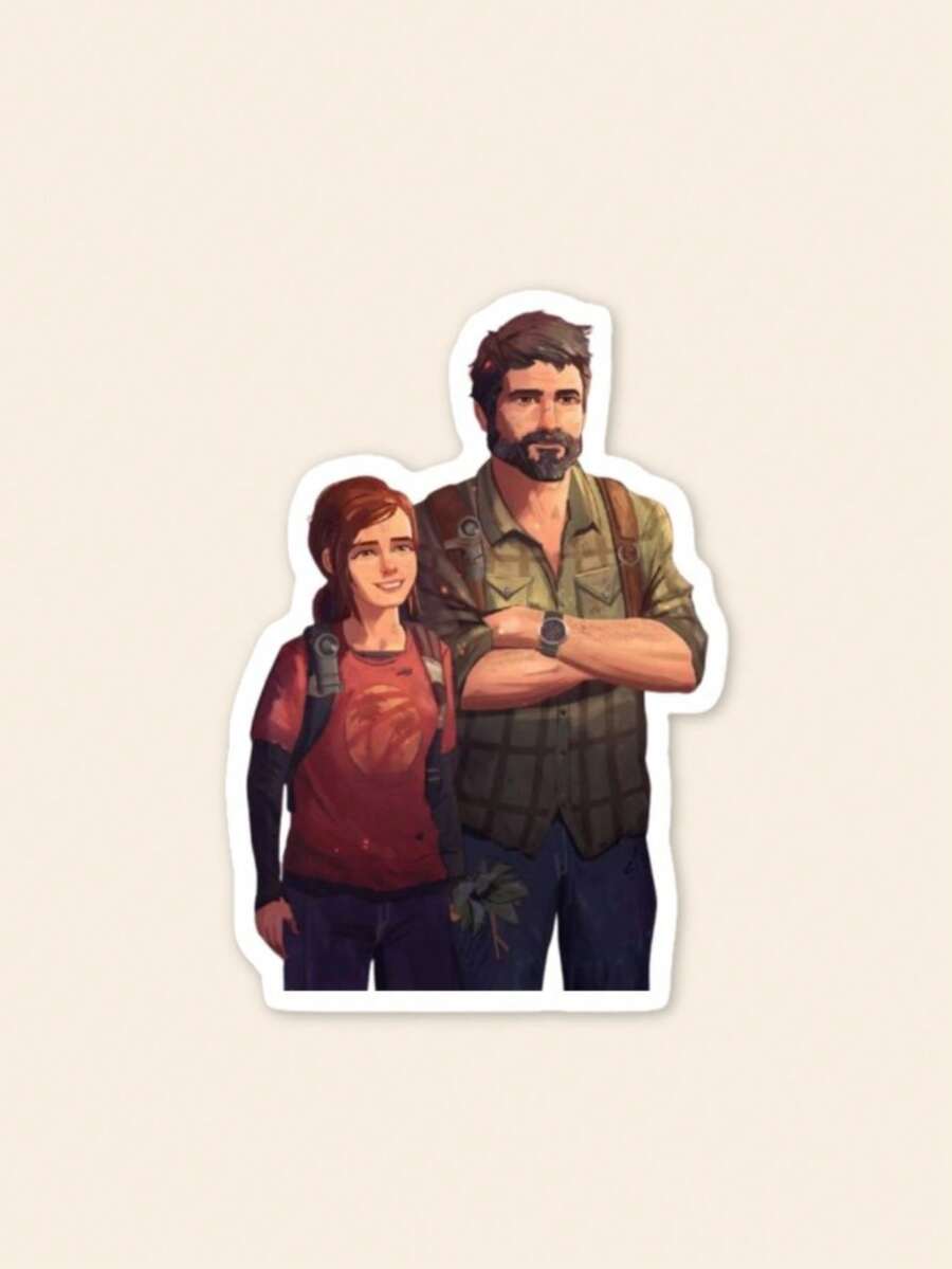 Hình dán nghệ thuật "The Last Of Us" Joel & Ellie, hình ảnh cặp đôi hậu tận thế, decal vinyl dán cho laptop, Kindle & bình nước, quà tặng dành cho game thủ. - Nhiều màu - Xem 1
