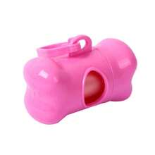 1pc Colorful Bone Shaped Portable Pet Dog Poop Bag Dispenser, Comes With 15 Disposable Bags, Suitable For Outdoor Walking & Training, Random Color Bags - Multicolor - View 5