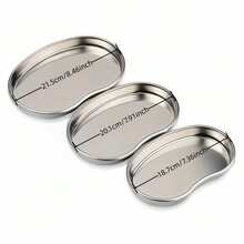1pc 3-Piece Stainless Steel Laboratory Tray - Easy To Clean With Rounded Corners, Suitable For Laboratory, Medical And Scientific Research, Polished Surface, Sturdy - Set - View 5