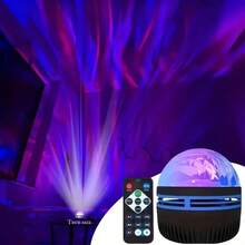 1pc Aurora Atmosphere Projection Lamp, Colorful Galaxy Starry Sky Projector With Remote Control, Adjustable Brightness, USB Powered, Suitable For Bedroom, Home Theater, Camping And Wedding Decoration - Multicolor - View 3