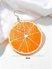 1 Pair Cute Lemon Earrings, Stainless Steel Ear Hooks, Suitable For Daily Wear - Fruit - View 4